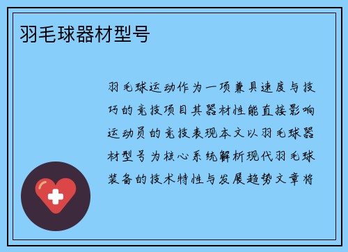 羽毛球器材型号